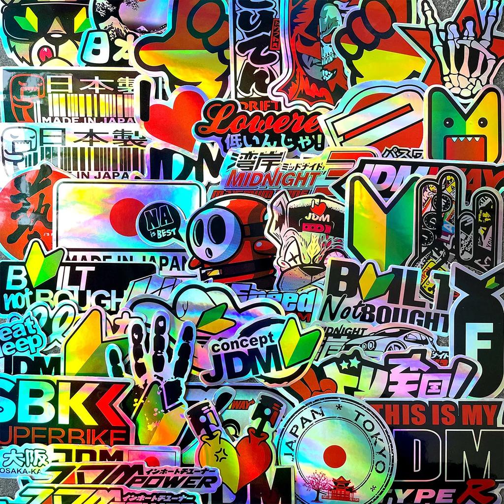 40 шт./лот Случайные JDM Мотоциклетные Наклейки Мото Кузов Шлем Автомобиль Виниловые Наклейки Аксессуары Для YAMAHA MT07 09 R1 R3 R6 Nmax Xmax Tmax