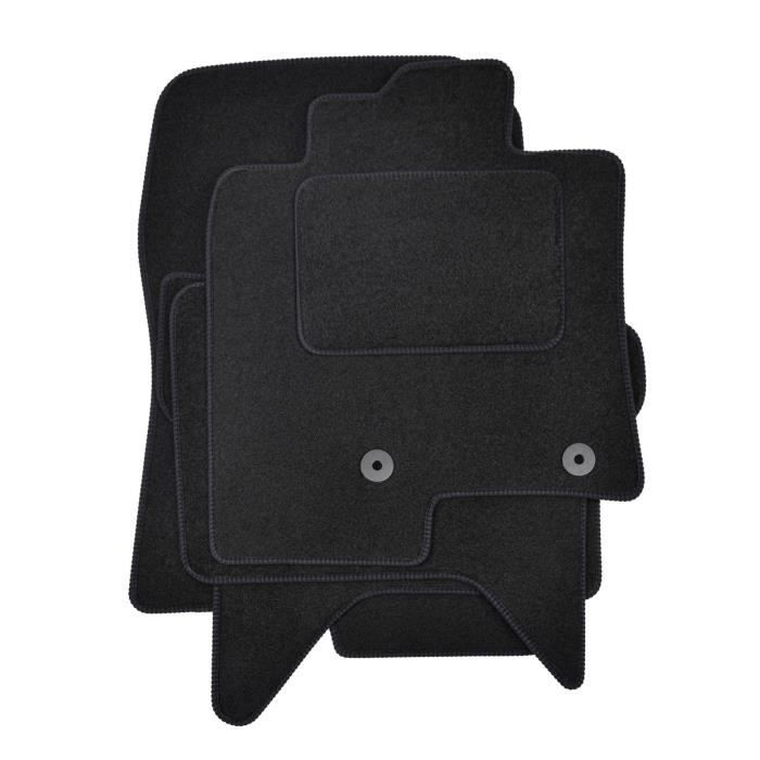 Tapis De Sol - Mitsubishi - Pajero 5D - Velours Noir - 4 Pièces - Antidérapant