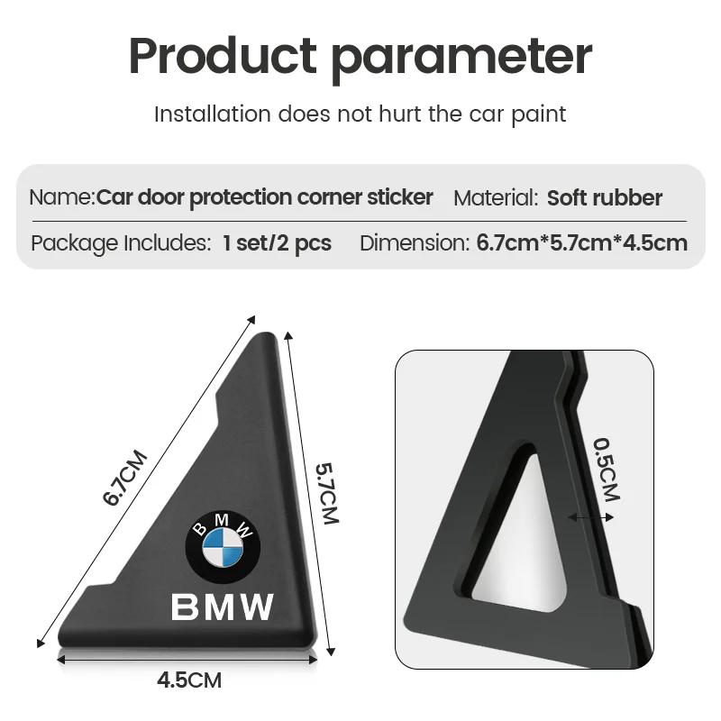 BAGI7 2026 Car Sticker 2PC Car Door Corner Silicone Anti-collision Protection Sticker For BMW M E90 E92 E93 F20 F21 F30 F31 F32 F33 F3