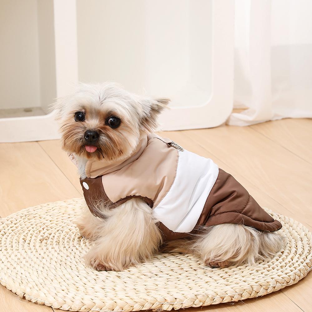 Warm Dog Jacket Outdoor Windproof Puppy Clothes For Small Medium Dogs Cats With D-ring Autumn Winter Pet Clothing Schnauzer French Bulldog Coat