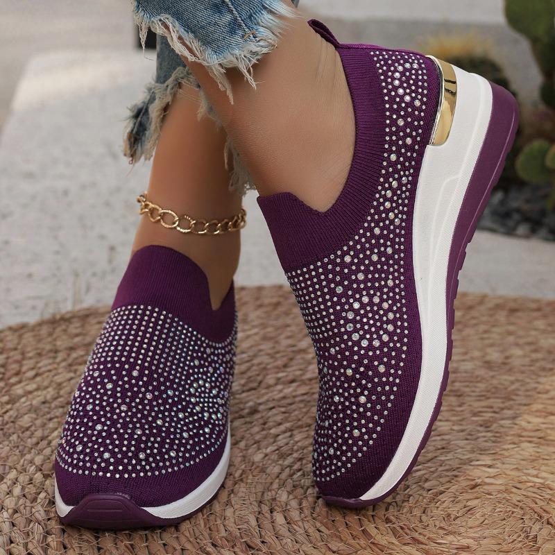 Женские одинарные туфли Летние новые толстые подошвы трикотажные спортивные туфли для повседневного комфорта нескользящие военные тренировочные туфли