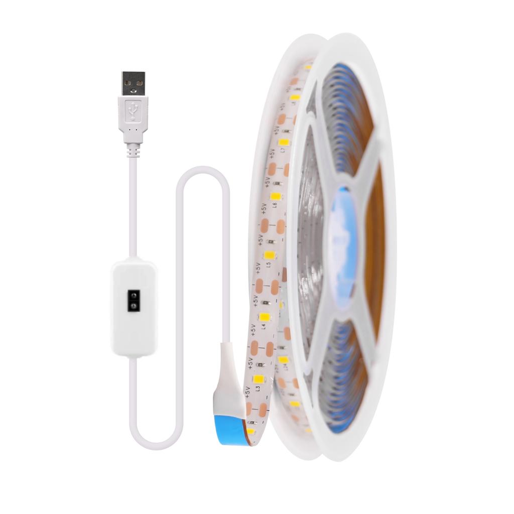 Светодиодная лента 5 В USB с диммером и переключателем SMD 2835 60 светодиодов/м Гибкая лента с сенсором Подсветка для комнаты, шкафа, телевизора