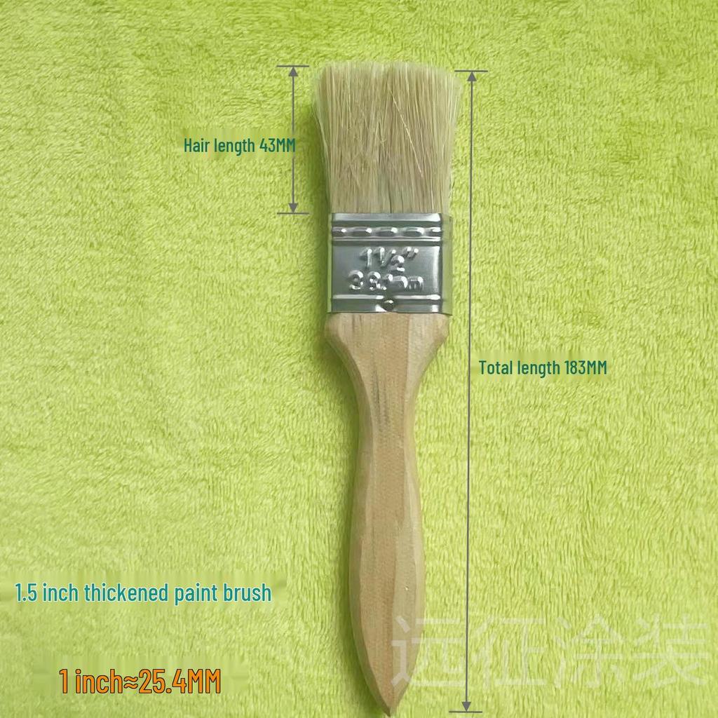 Brown Long Bristle Paint Brush Set - Sizes 1" To 8" for Dusting & Painting