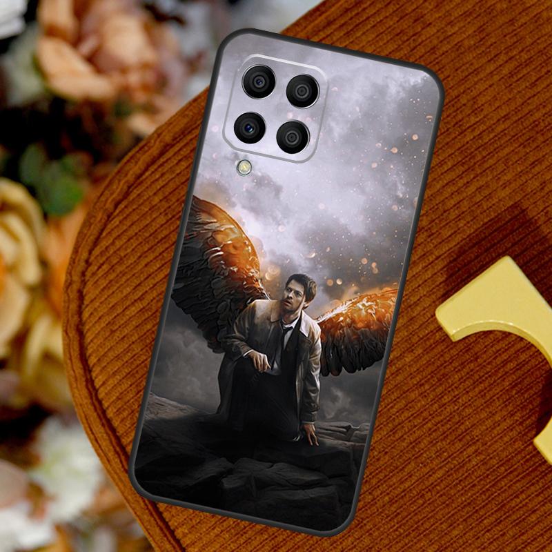 Чехол для Samsung Galaxy M33 M53 M13 M20 M11 M31 M51 M15 M55 M12 M32 M52 M14 M34 M54 M30s с ангелом Кастиэлем из Сверхъестественного