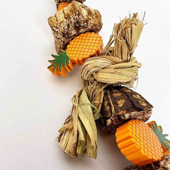 Hanging Bite Resistant Scratch-proof Anti-fade Anti-broken with Bell Star Fruit Pineapple Parrot Toy