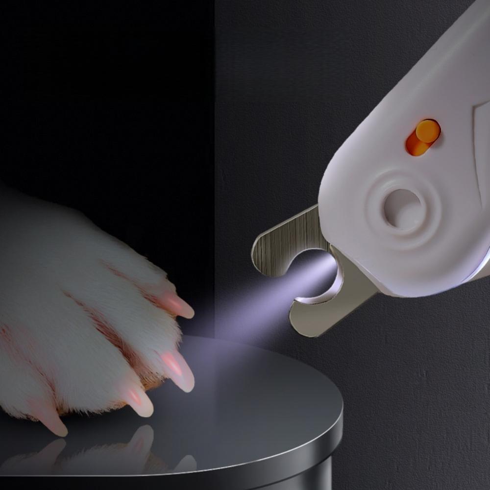 Led Pet Nail Clipper Quick Detection Light Safety Guard Trimmer For Dogs Cats Grooming At Home