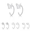 Earrings Silver Women Heart Flower Star Moon Butterfly Shape Stud Decoration