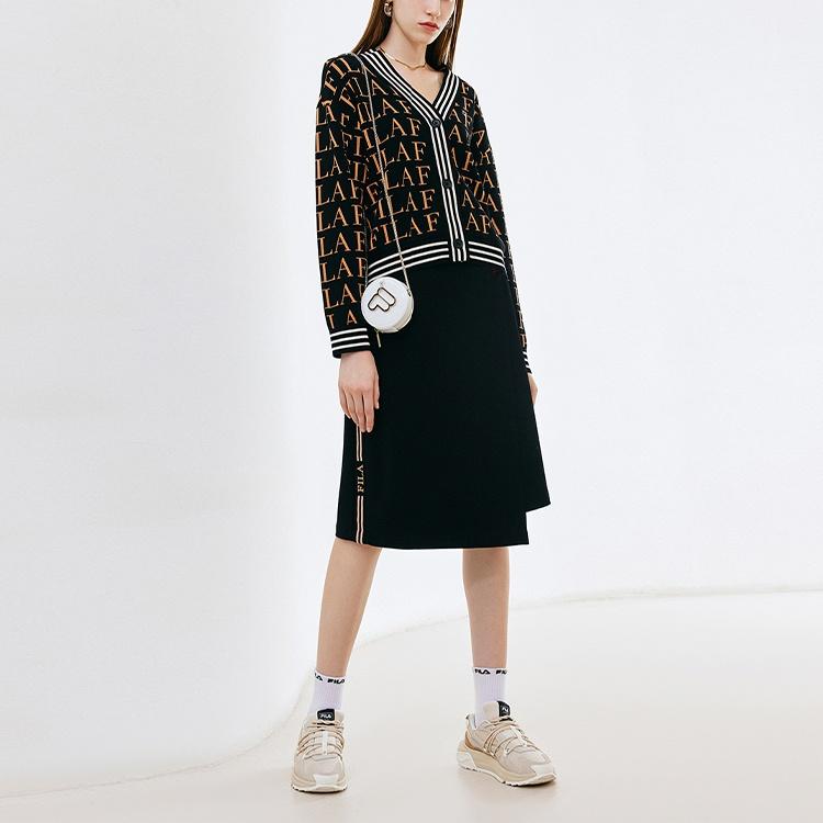 FILA Casual Long Skirts Women's Jet Black Moderate Mid Length Other F11W138366F-BK