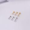 2PCS Stainless Steel Piercing Tragus Stud Crystal Labret Small Ear Studs Helix Cartilage Earring for Women Piercing Body Jewelry