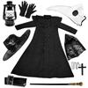 S-5XL Halloween Adult Medieval Steampunk Plague Doctor Costume Crow Long Beak Bird Outfit