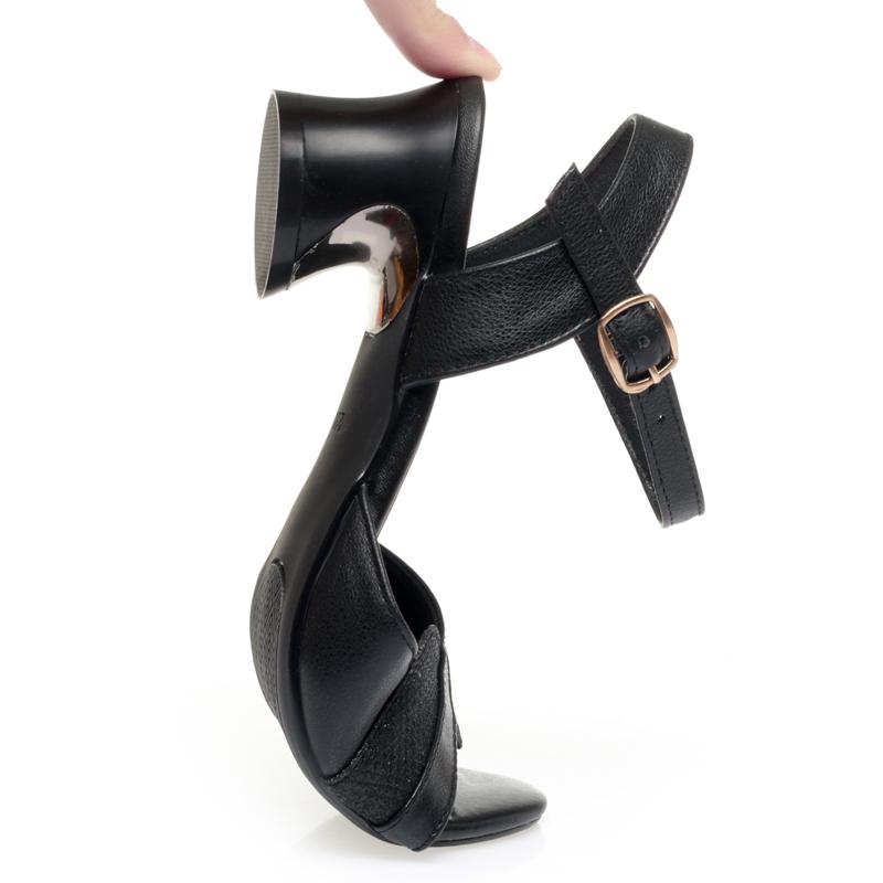 Женские босоножки летние на среднем каблуке с боковыми отверстиями женские туфли большого размера с одним ремешком студенческие сандалии женские