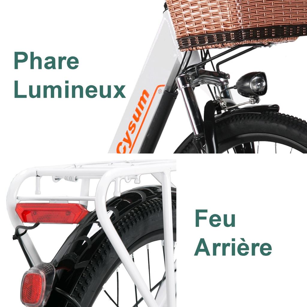 Электровелосипед Cysum cityrun26 '' для взрослых, 250 Вт, мужской электровелосипед, аккумулятор 36 В, 10 Ач, женский электровелосипед 26 дюймов