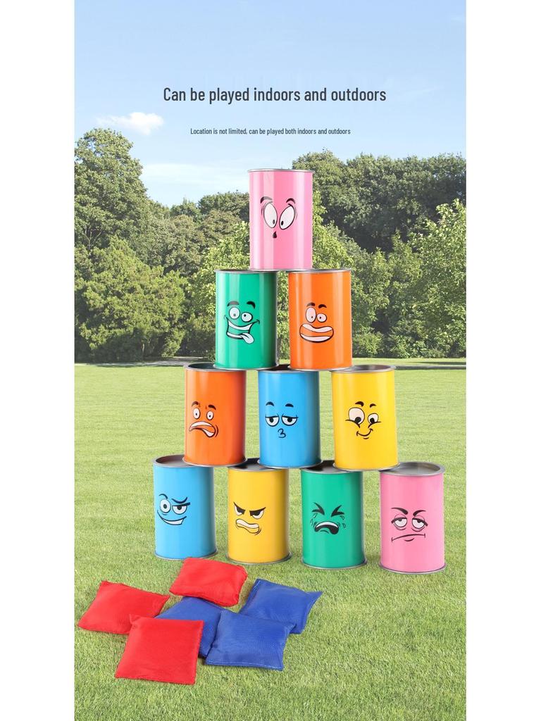 Трансграничный набор для бросания мешочков с фасолью со светом - Игрушка для бросания колец для помещений и улицы