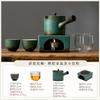 Far mountain side pot warm tea kung fu tea set small set candle stove heating base teapot teacup indoor tea maker