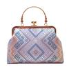 Evening Bag for Women, Retro Ethnic Elegant Top Handle Bag with Detachable Chain