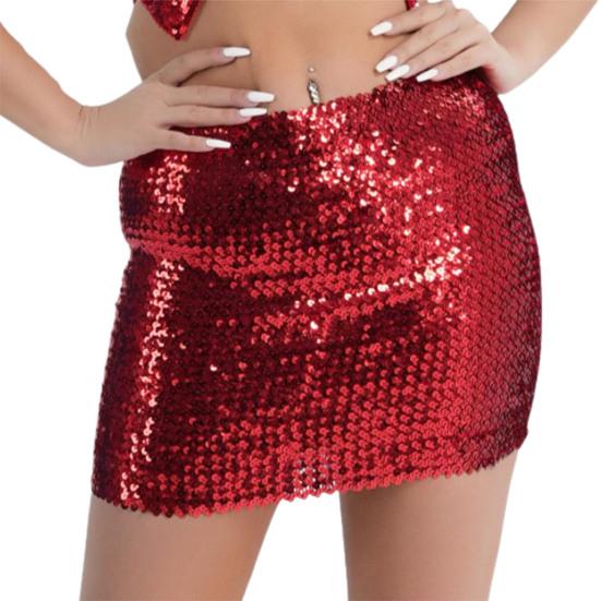 Женская юбка с пайетками, облегающая юбка с высокой талией, мягкая светоотражающая ультра короткая юбка выше колена, прочная строчка, сексуальная одежда для взрослых