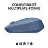 Мышь - Беспроводная - Logitech - M171 - Сине-серая - Для обеих рук