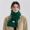 Versatile Solid Color Knitted Scarf Scarf Plush Soft Male and Female Couples Scarf Autumn and Winter Outer Shawl