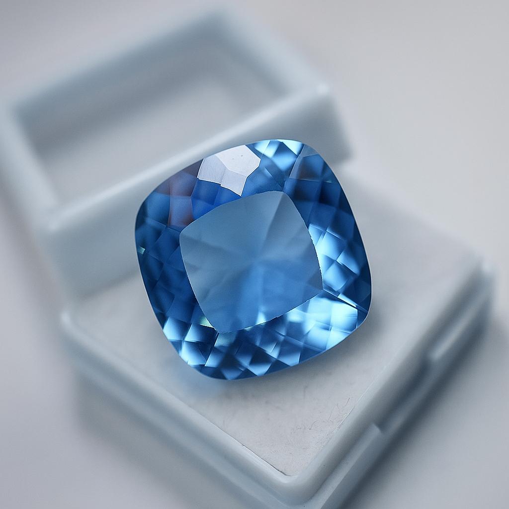 Natural Blue Sapphire Loose Gemstone Flawless 8.30 ct Square Cushion Cut September Birthstone Gift