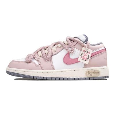 Air Jordan 1 Low Винтажные Баскетбольные Кроссовки GS Светло-Розовые 553560-053(Команда27-АЖ)