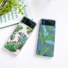 Чехол для Samsung Galaxy Z Flip 4 3 Flip4 Flip3, окрашенный в виде бананового листа, прозрачный противоударный складной жесткий чехол для ПК, аксессуары