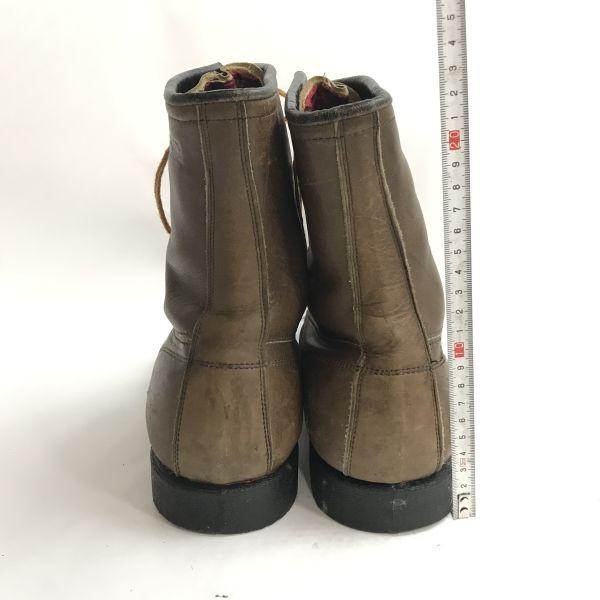 WOLVERINE Кожаные Рабочие Ботинки на Шнуровке Винтажные Размер 12D 29.5-30.0 Коричневые 1000 Миль(ИСПОЛЬЗОВАЛ)