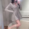 Платье в стиле Pure Desire, весенняя женская одежда с узкой талией, тонкая и пышная короткая юбка, женское платье, модная повседневная юбка