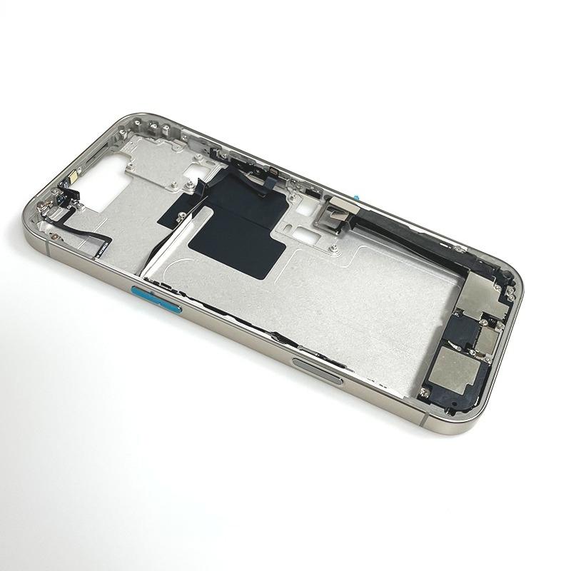 Для iPhone 16 Pro Max Полный корпус Средняя рамка Окантовка С кабелем шлейфа кнопок громкости и питания Боковая кнопка Шасси Запасные части для ремонта