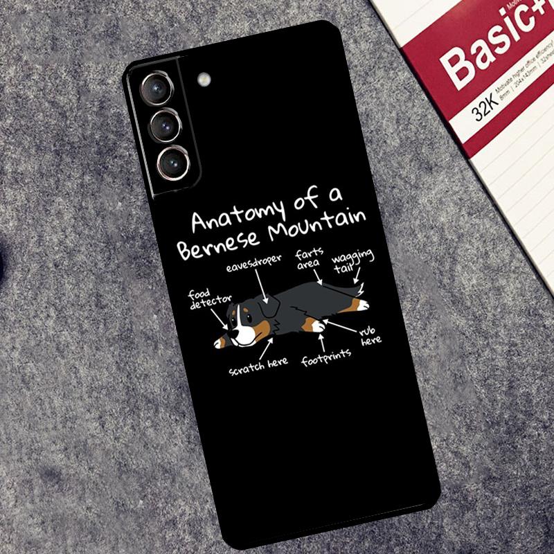 Bernese Mountain Dog Case For Samsung Galaxy S24 Ultra S23 Ultra S22 S21 S20 FE S8 S9 S10 Plus Note 10 20 Cover