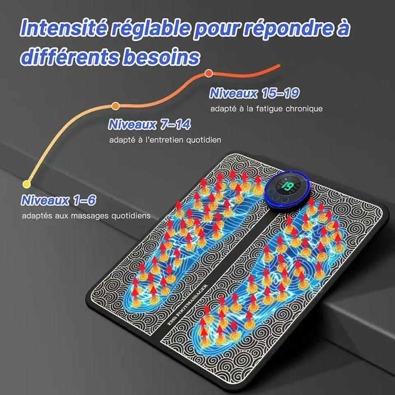 Массажер для ног, стимуляция, электрический массаж ног с пультом дистанционного управления, 8 режимов, 19 уровней интенсивности, легкий вес, снятие давления на ноги