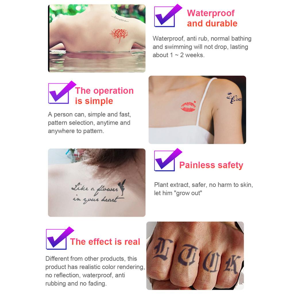 10 мл временные чернила для татуировки, натуральные ингредиенты, тату-паста, водонепроницаемый крем для татуировки для тела