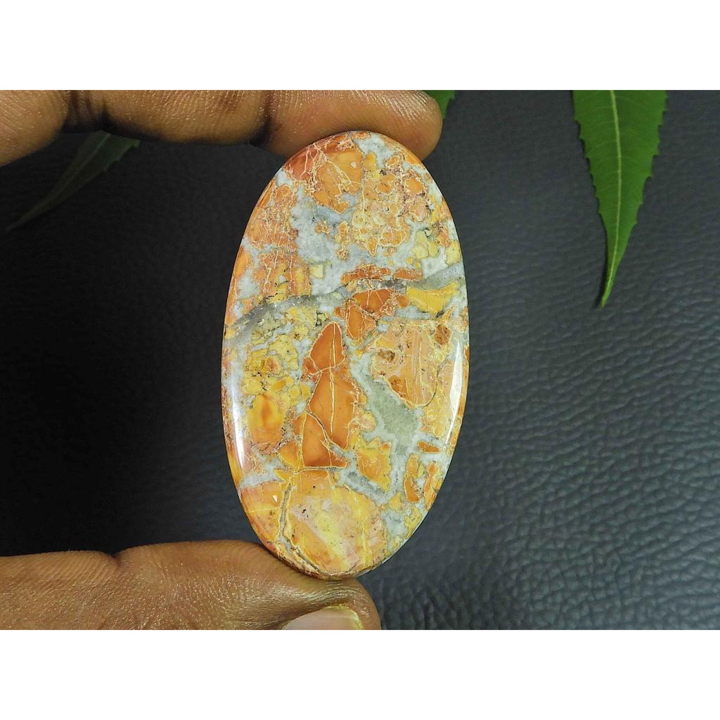 Natural Maligano Jasper Oval Shape Cabochon Loose Gemstone 73Cts. 29X36X04MM SK-3487