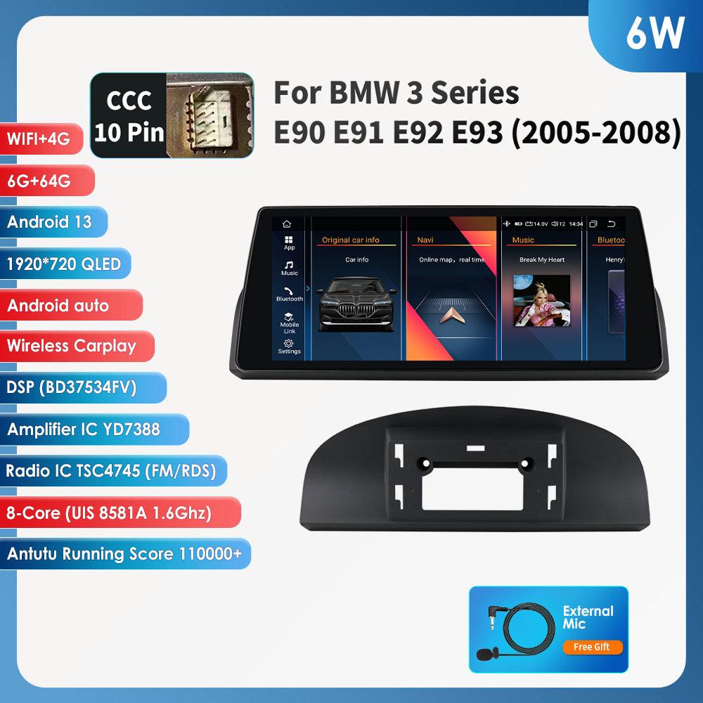 OSSURET Для BMW 3 серии E90 E91 E92 E93(2005-2008)CCC с интеллектуальными системами автомобиля, поддержка беспроводной Carplay Android Auto BT WIFI GPS 4G GPS Stereo
