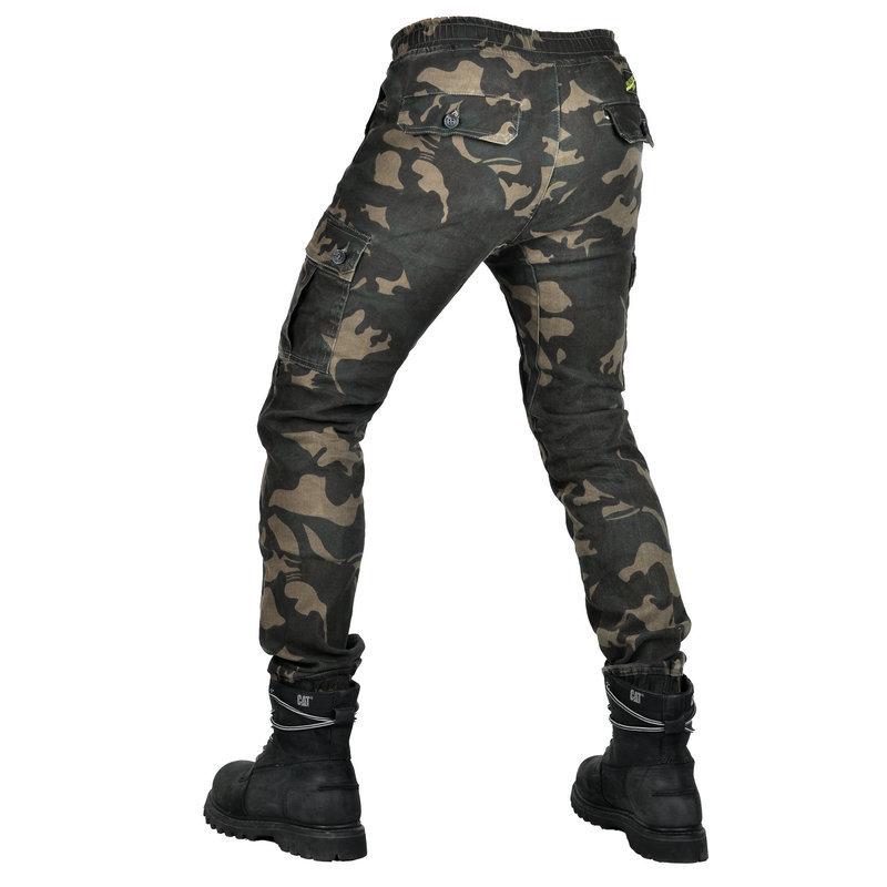 Men's Camouflage Motorcycle Jeans: Slim Fit, Multi-Pocket, Four Seasons, Anti-Fall Riding Pants.
