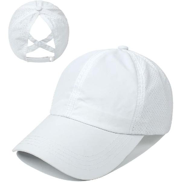 Ponytail Baseball Cap for Women Outdoor Quick Dry Baseball Hat Adjustable