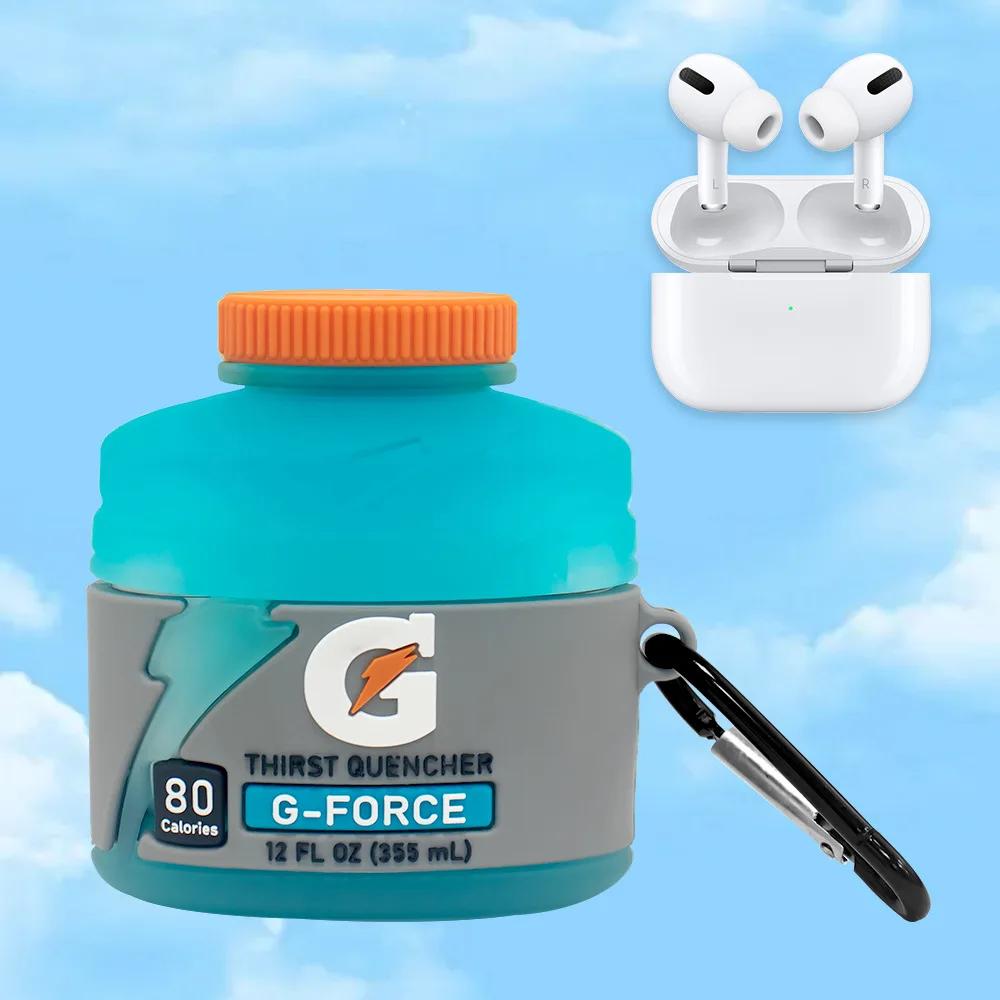 Креативный чехол для бутылки с спортивным напитком G-force для Airpods Pro 2, мягкий защитный чехол для наушников для Airpods 1/2, чехол для детей Funda