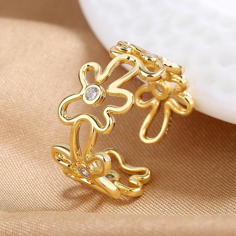 925 Sterling Silver Ring Open Adjustable Silver/Gold for Women Exquisite Student Girlfriend Jewelry Accessories Wedding Party