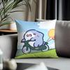 Fashion Ffat Sharkead Cushion Cover Antidustmite Pillowcase Invisible Zipper Silky Short Plush Sofa Cushion Cover