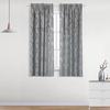 2PCS LOZUJOJU Jacquard European Grey Tulle Leaves Pattern Living Room Bedroom Short Sheer For Home Decor