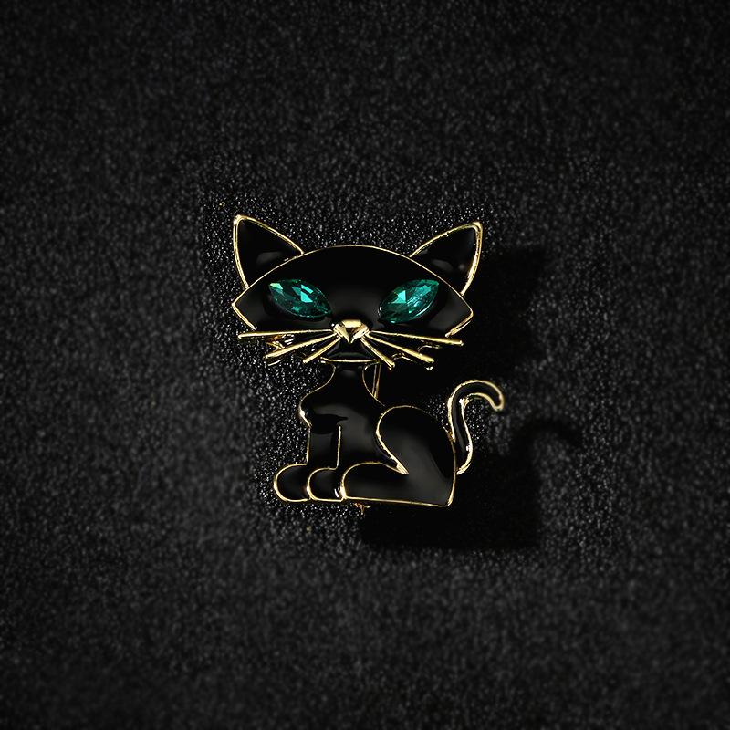 Высококачественная милая масляная брошь в виде котенка, женская индивидуальная брошь с животным, креативный костюм с аксессуарами