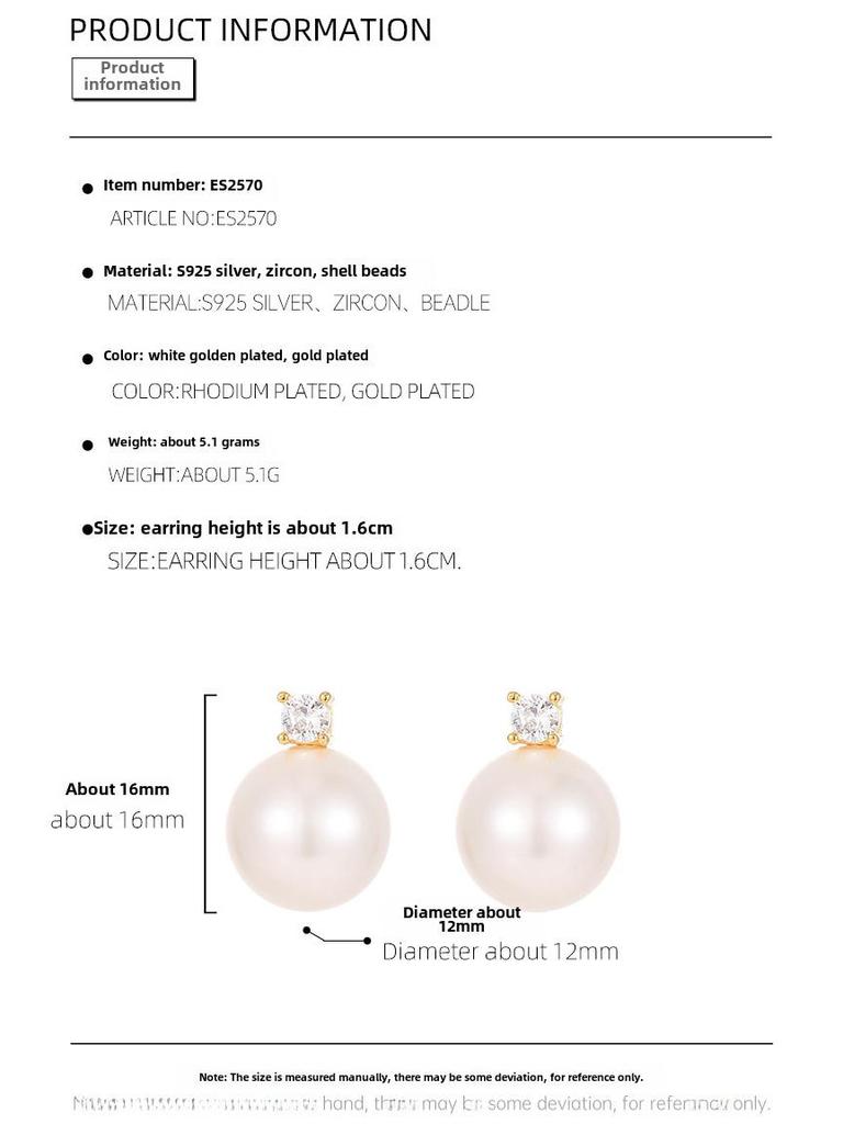 Классические серьги Banyan Tree из серебра 925 пробы с бриллиантами и жемчугом — простые, изысканные, легкие и роскошные для женщин