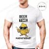 Summer Casual T-Shirts Drunk Chick Beer Printed Sports T-Shirts Comfortable Short Sleeve T-shirt Beer Time Madafakas Shirt
