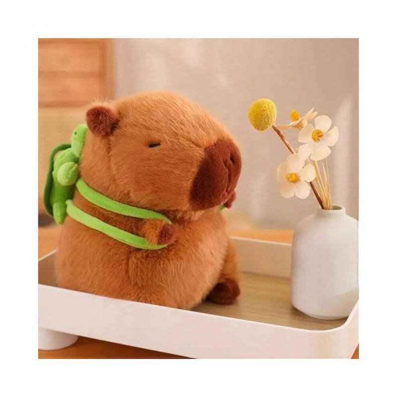Kapibara Plush Backpack Toy with Plush Turtle, Gift