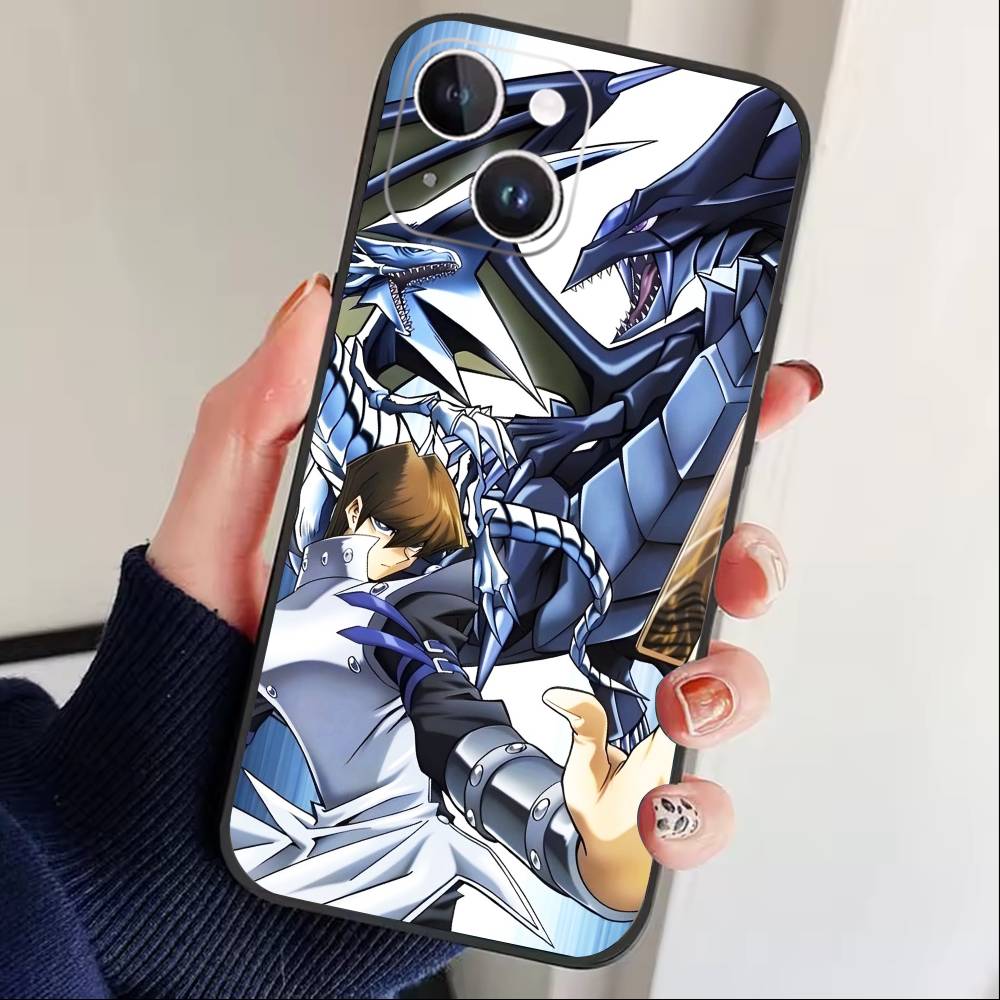 Blue-Eyes White Dragon Phone Case For iPhone 17 16 15 14 13 12 Max Plus Silicone Black Cover