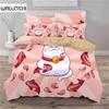 Комплект постельного белья Lucky Cat для детей, девочек и мальчиков с 3D-принтом и цветочным принтом, комплект пододеяльников из микрофибры, китайское традиционное одеяло в традиционном стиле