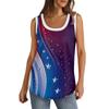 Womens Tank Top U Neck Basic Casual Flowy Summer Sleeveless Deep Side Cut Print Tops For Women