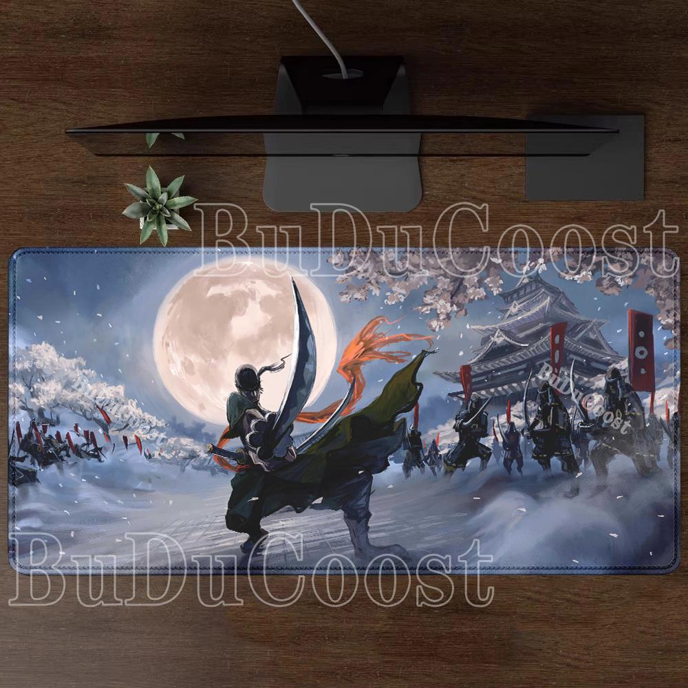 Mouse Pad Anime Roronoa Zoro One Piece Computer HD printing Gaming Mousepad PC Keyboard Carpet overlock Office esports Desk Mat