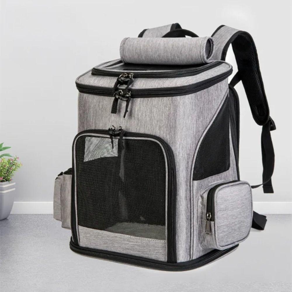 Breathable Pet Backpack Large Capacity Pet Travel Bag Multi-function Cat Carrier Transport