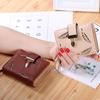 Yogodlns Women Short Standard Leather Wallet Hollow Out Leaves Decor Female Day Clutch Card Holder Money Purse Bags
