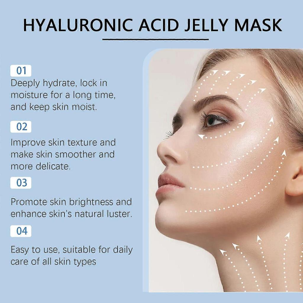 Hoygi Hyaluronic Acid Moisturizing Mask Powder Hydrates, Moisturizes, And Brightens Skin - Cream-Type Mask For Radiant And Moisturized Care